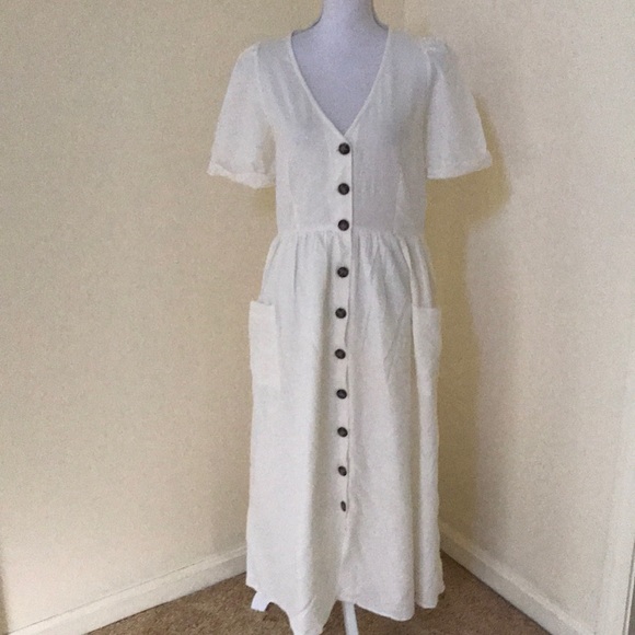 Zara Dresses & Skirts - NWT! Zara off white XL linen blend  maxi dress